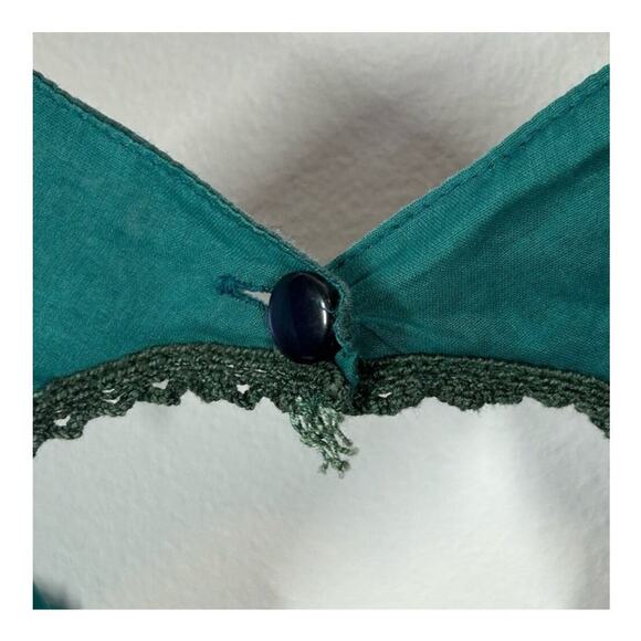 Urban Outfitters Lux Steampunk Victorian Green Ruffle Midi Dress Size 5 - Picture 11 of 16